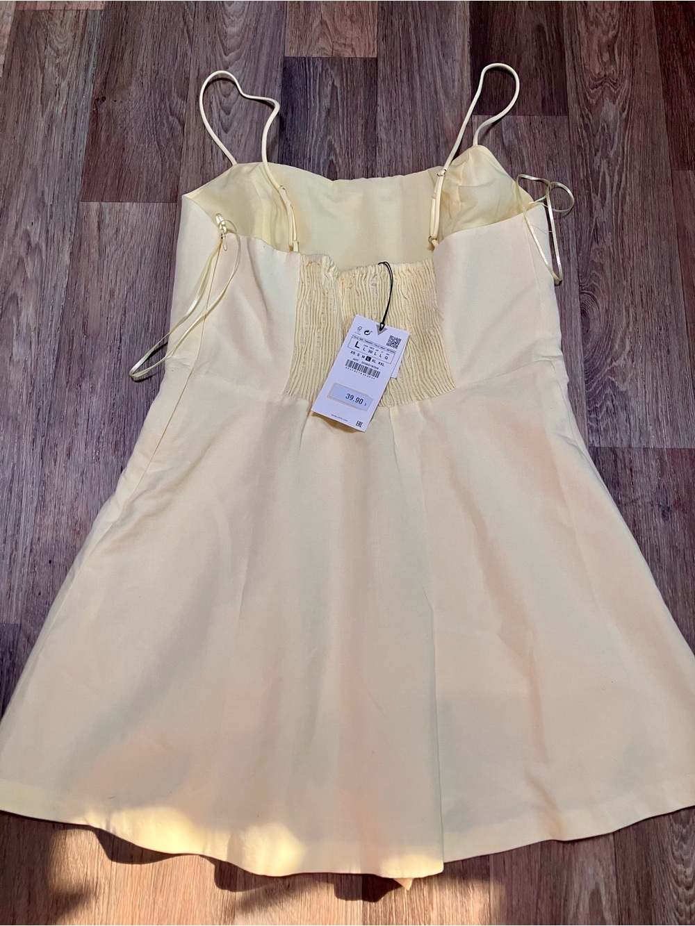 NWT Zara Cream Spaghetti-Strap Tank Romper - Picture 2 of 7